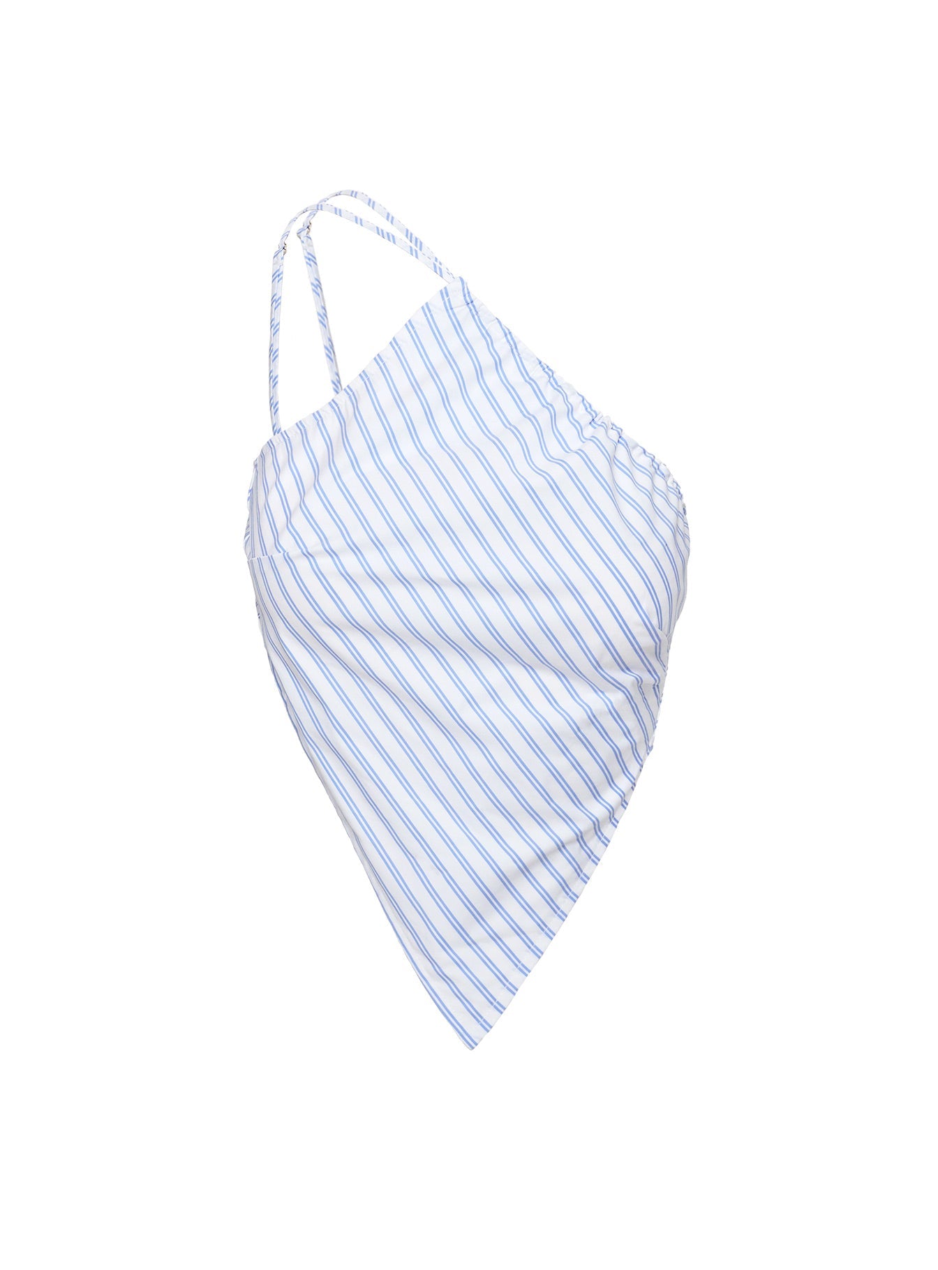 Collied Asymmetric Top Blue / White Stripe