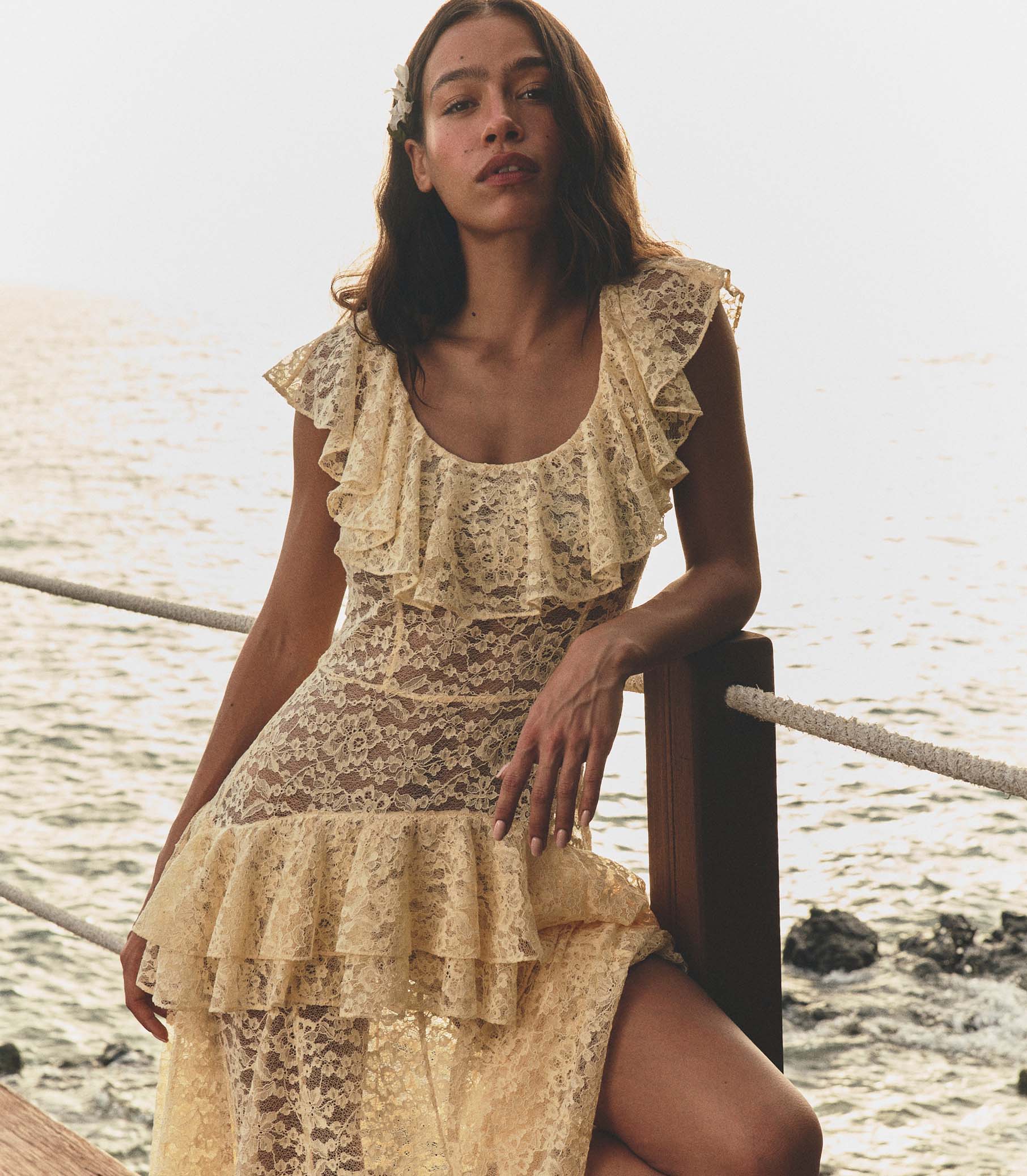 COSTINE DRESS -- VANILLA
