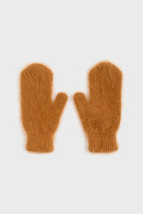 Camel mohair mittens
