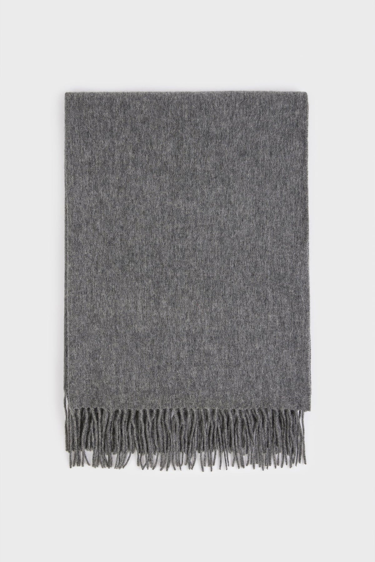Charcoal grey pure wool scarf