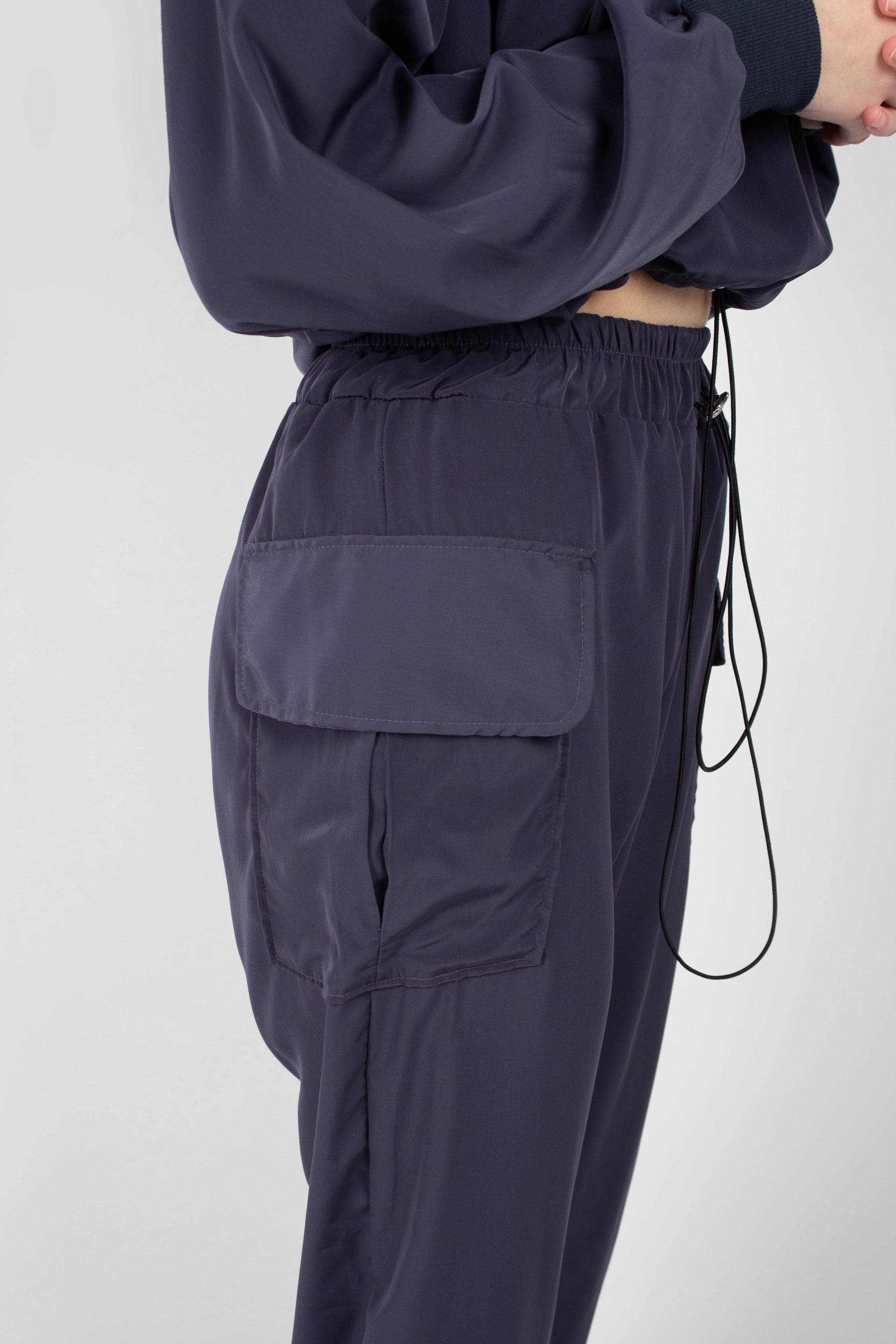 Charcoal silky jogging trousers