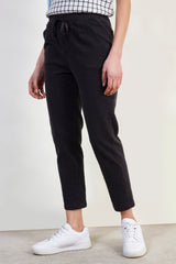 Charcoal thick loose fit drawstring trousers