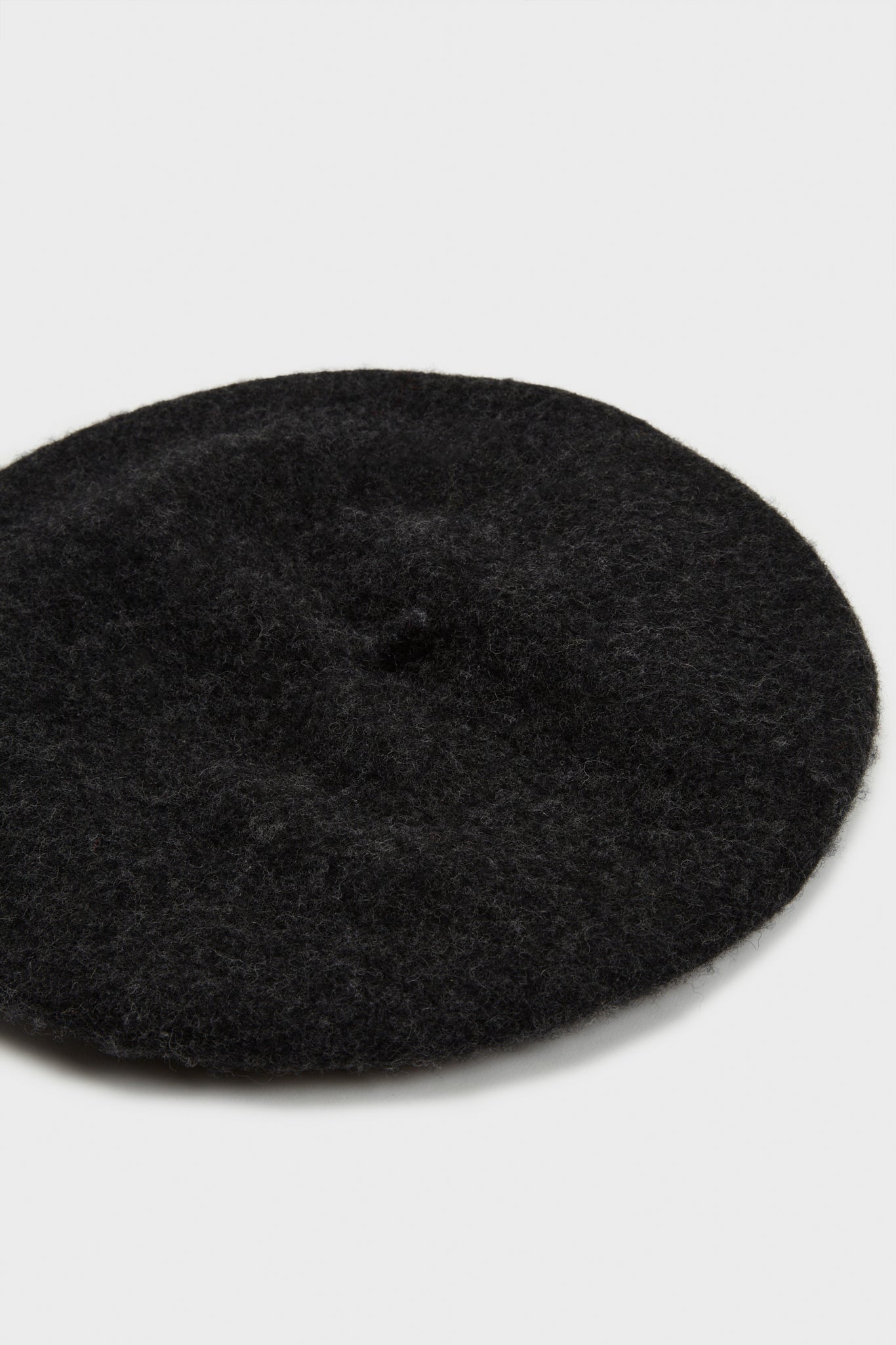 Charcoal wool beret
