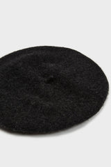 Charcoal wool beret