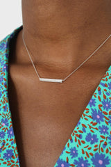 Charm necklace - Silver bar