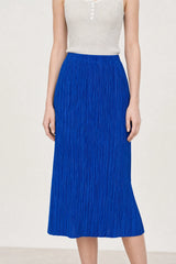 Cobalt blue ribbed skirt