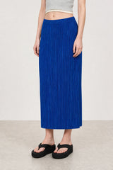 Cobalt blue ribbed skirt