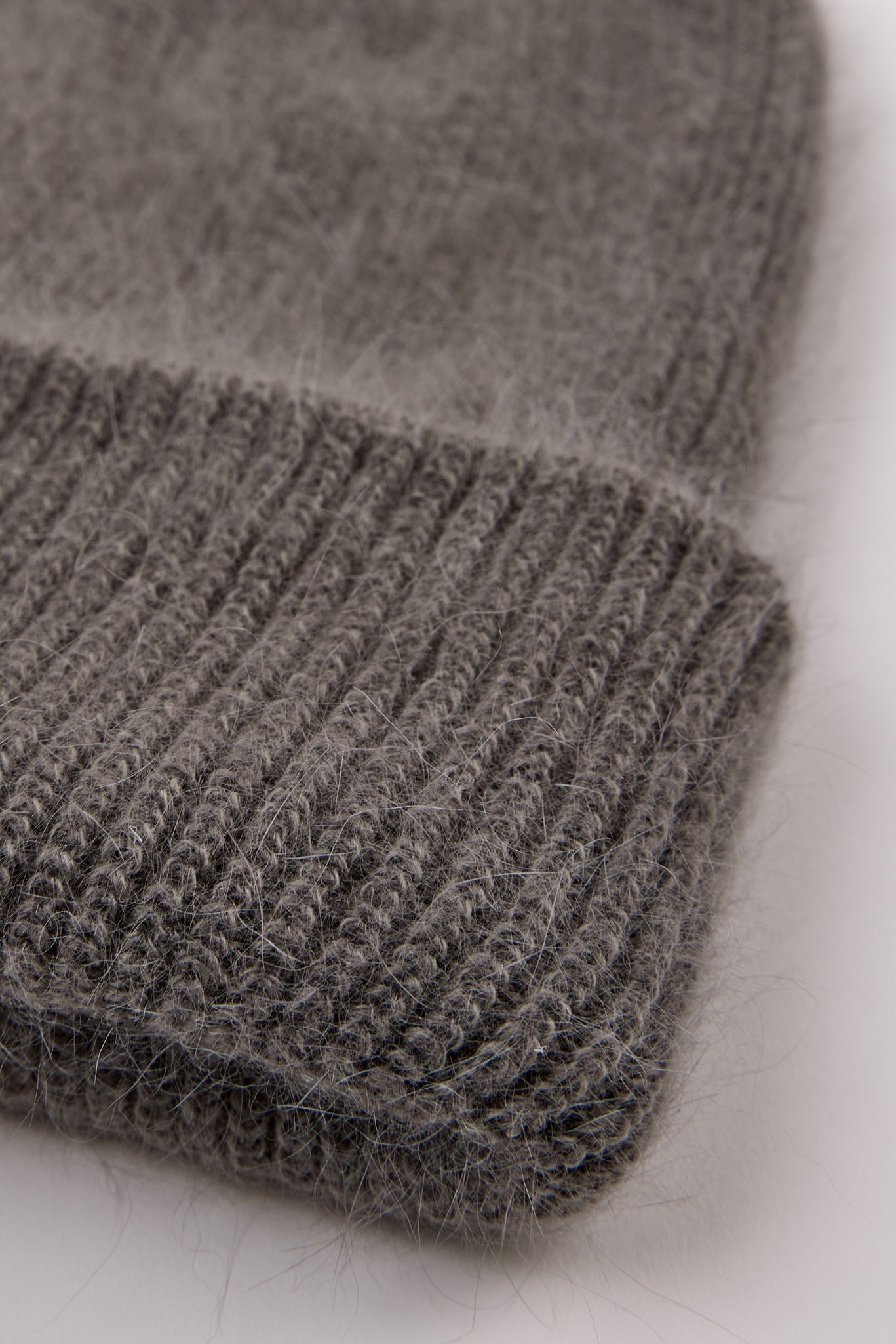 Cocoa mohair beanie hat