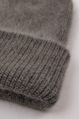Cocoa mohair beanie hat