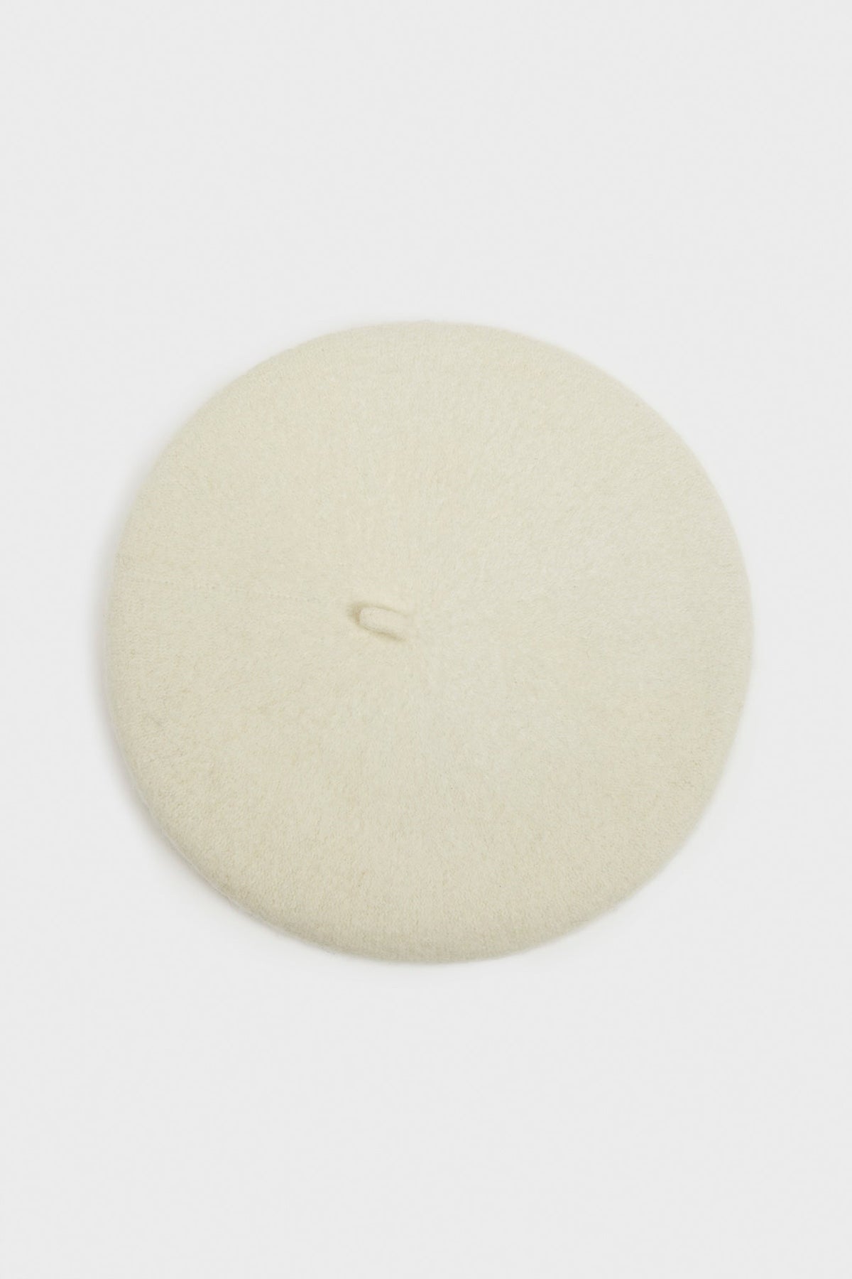 Cream wool beret