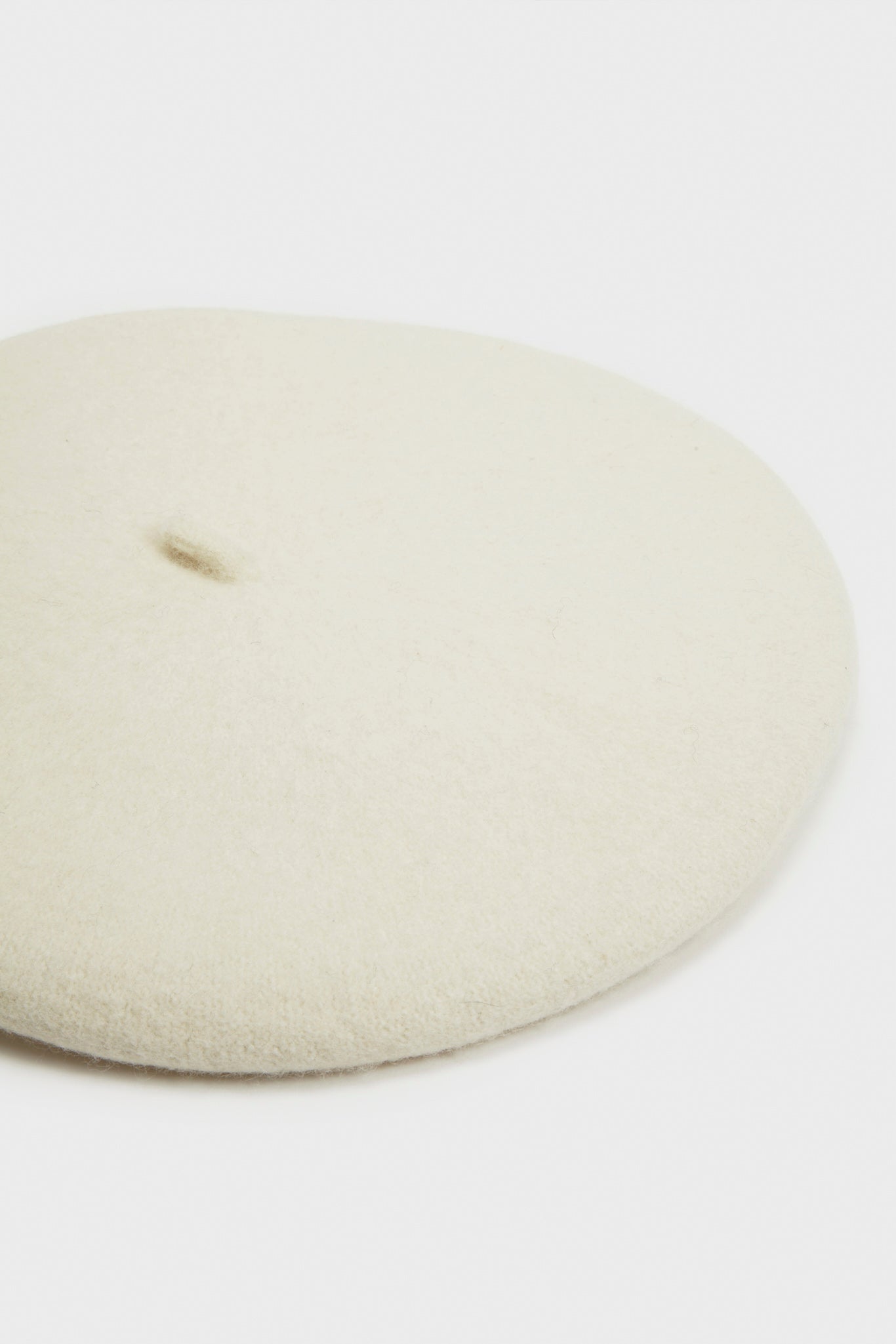 Cream wool beret