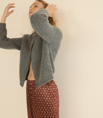 DARCY CARDIGAN -- CHARCOAL MELANGE
