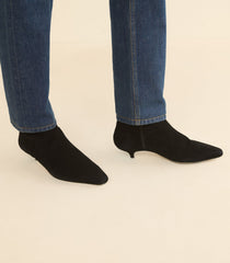 DEVI BOOT -- BLACK STRETCH SUEDE