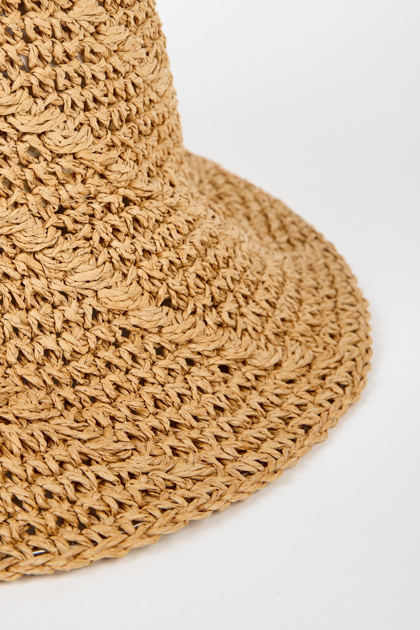 Dark beige spirals straw hat