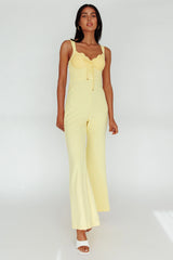 Ti Amo Lace Bust Jumpsuit Yellow