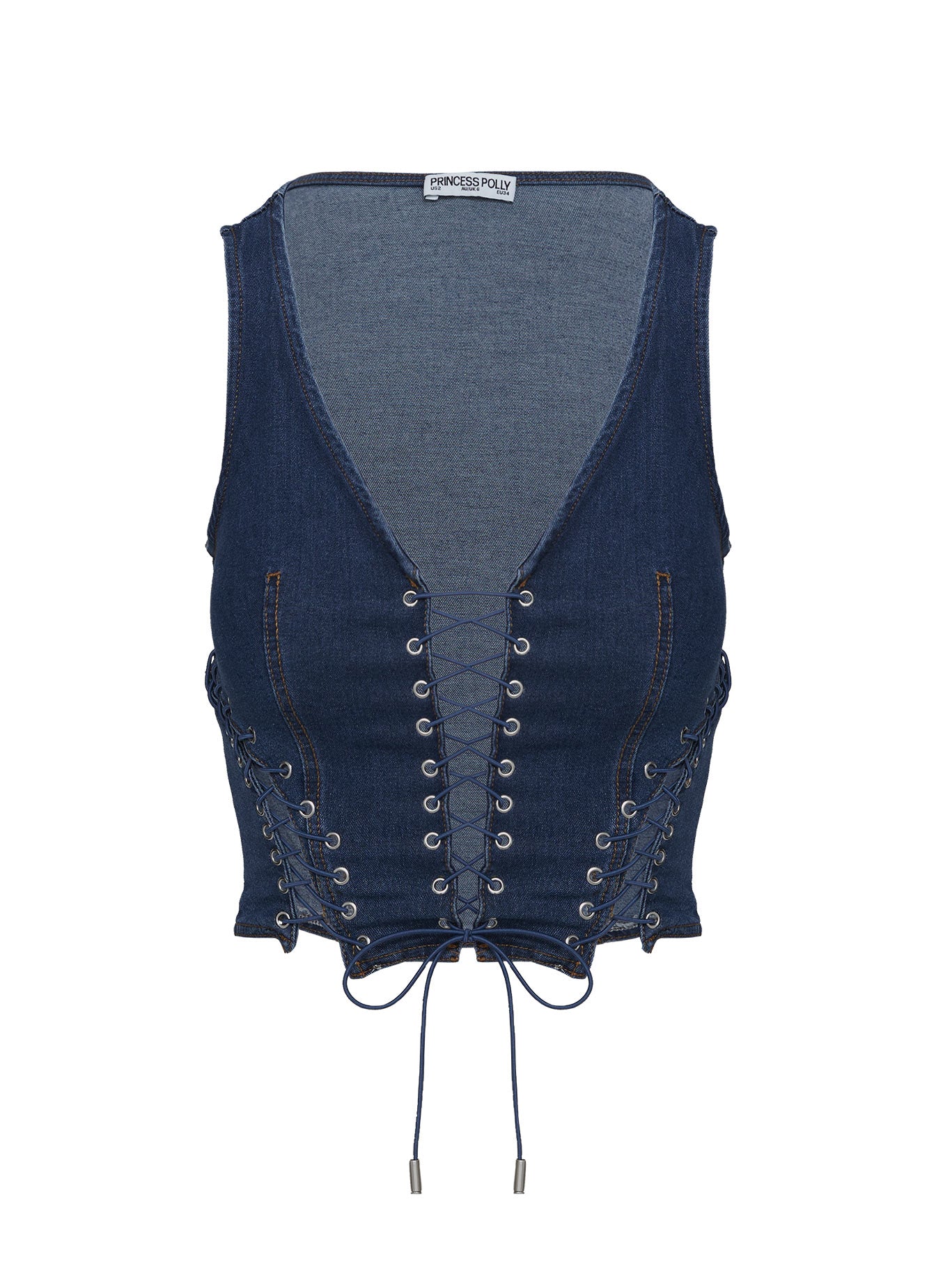 Edenette Top Mid Blue Wash