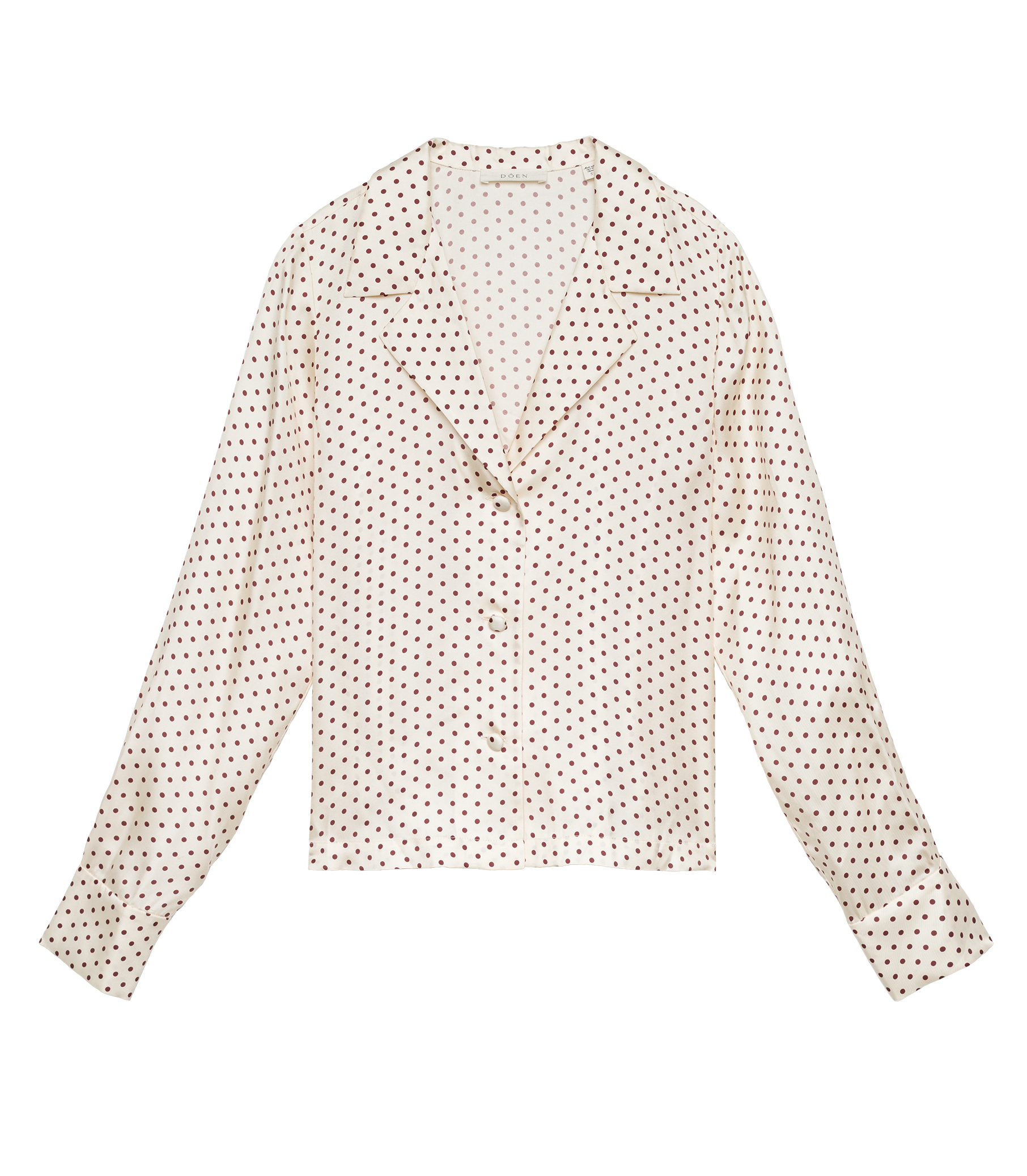 ELENE TOP -- CRÈME PORTIA DOT