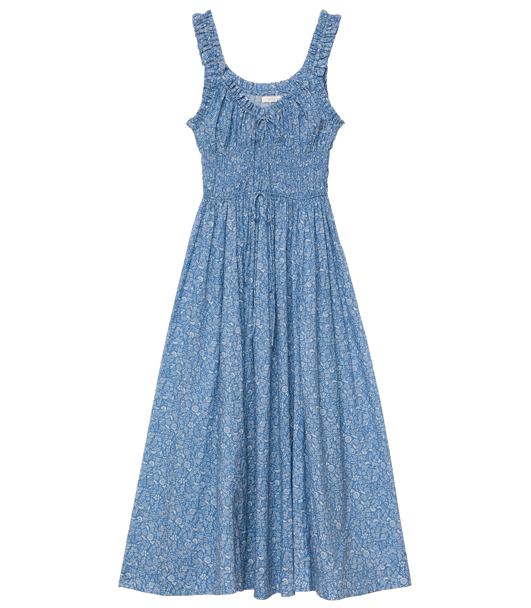 EMMARETTA DRESS -- BLUE GARDEN BLOOM