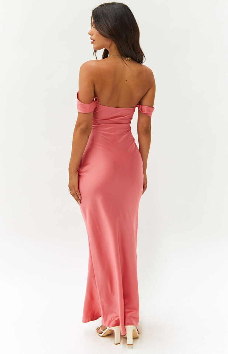 Ella Pink Off Shoulder Maxi Dress