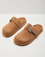 Jarel Woven Faux Suede Clog Mules