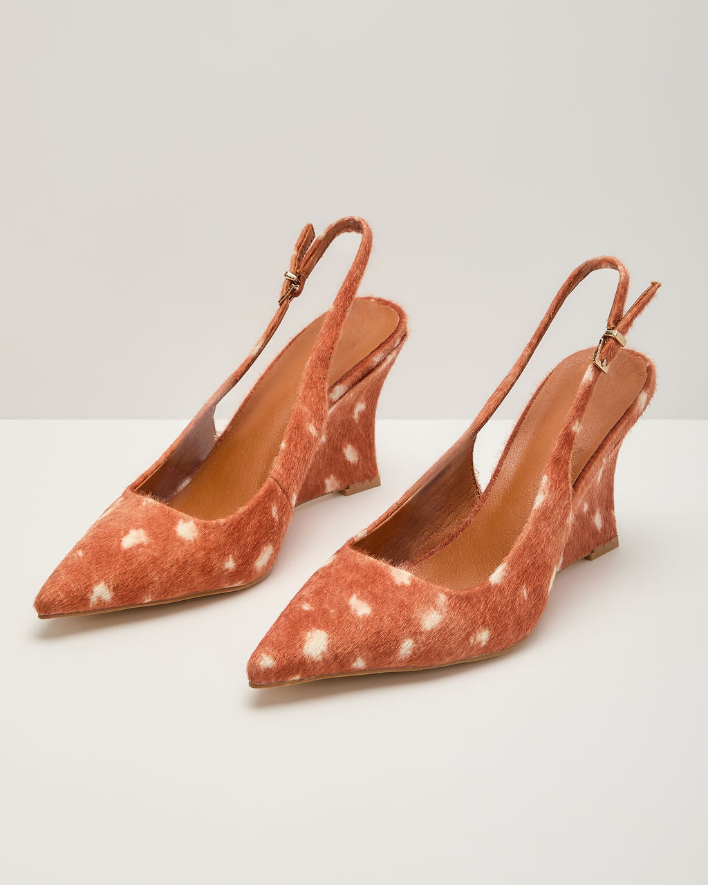Jessy Doe Print Slingback Wedge Heel