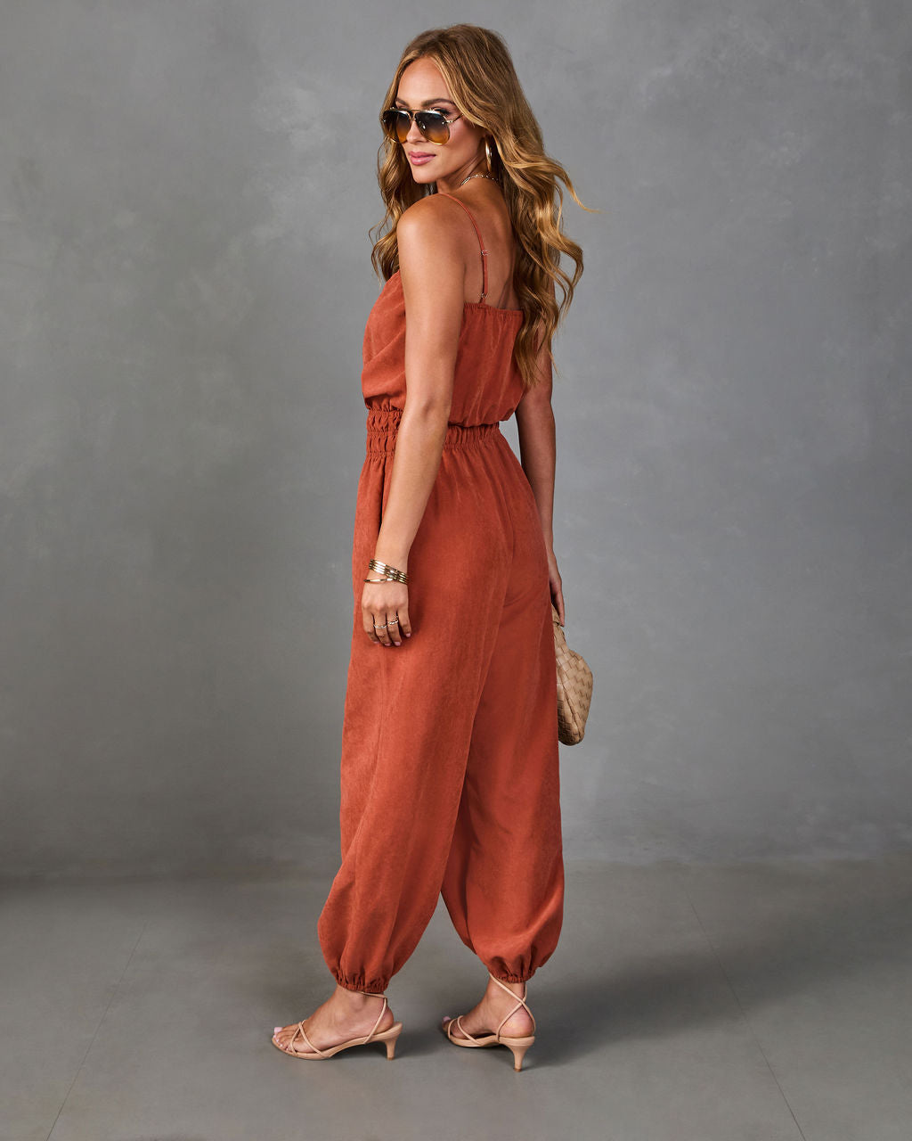 Sunlit Stone Twill Jumpsuit