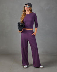 Morisette Waffle Knit Long Sleeve Top