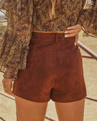 Studio Muse Faux Suede Shorts