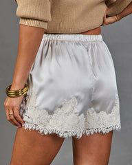 Rowan Satin Lace Trim Shorts