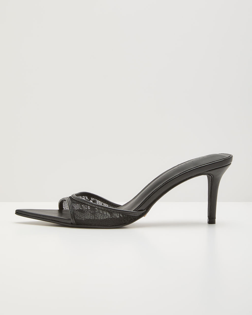 Bobbi Lace Peep Toe Mules