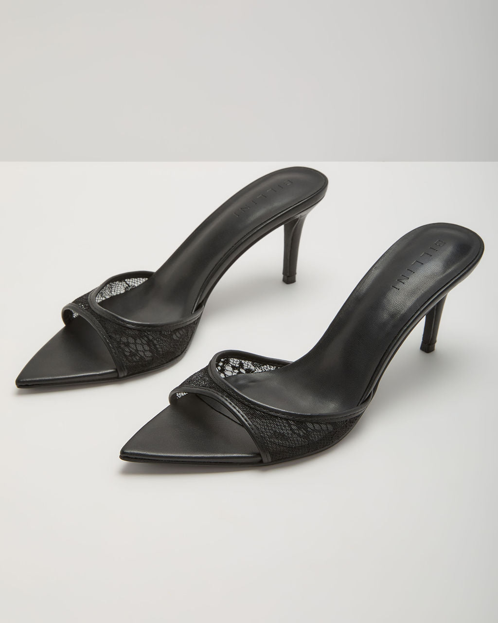 Bobbi Lace Peep Toe Mules