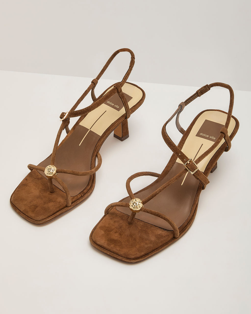 Mylee Strappy Faux Suede Heels