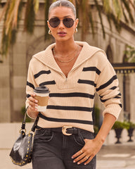 Oakley Cotton Striped Knit Pullover Sweater