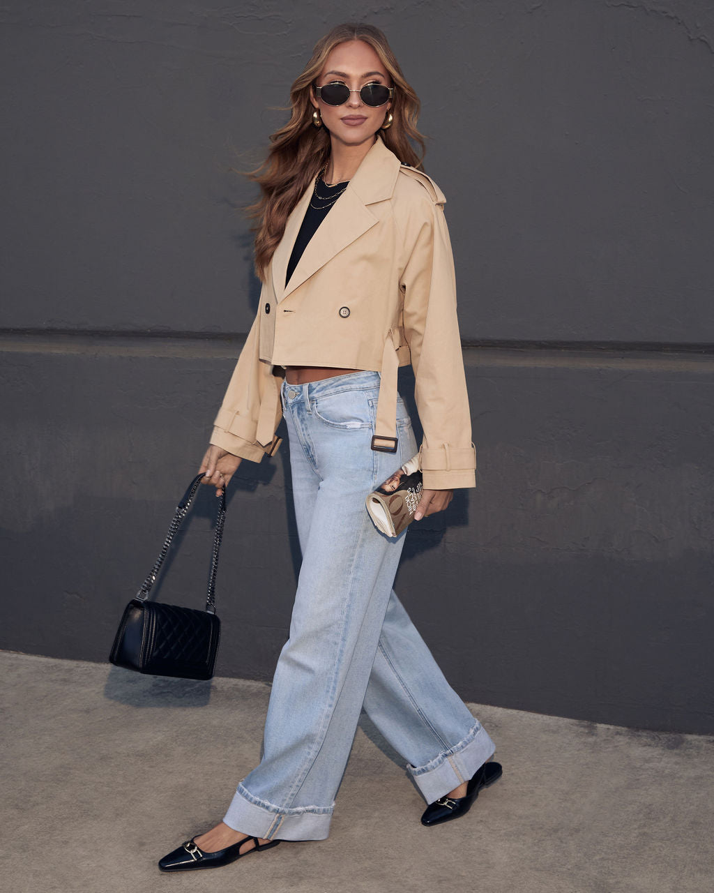 Minimal Maven Cropped Belted Jacket
