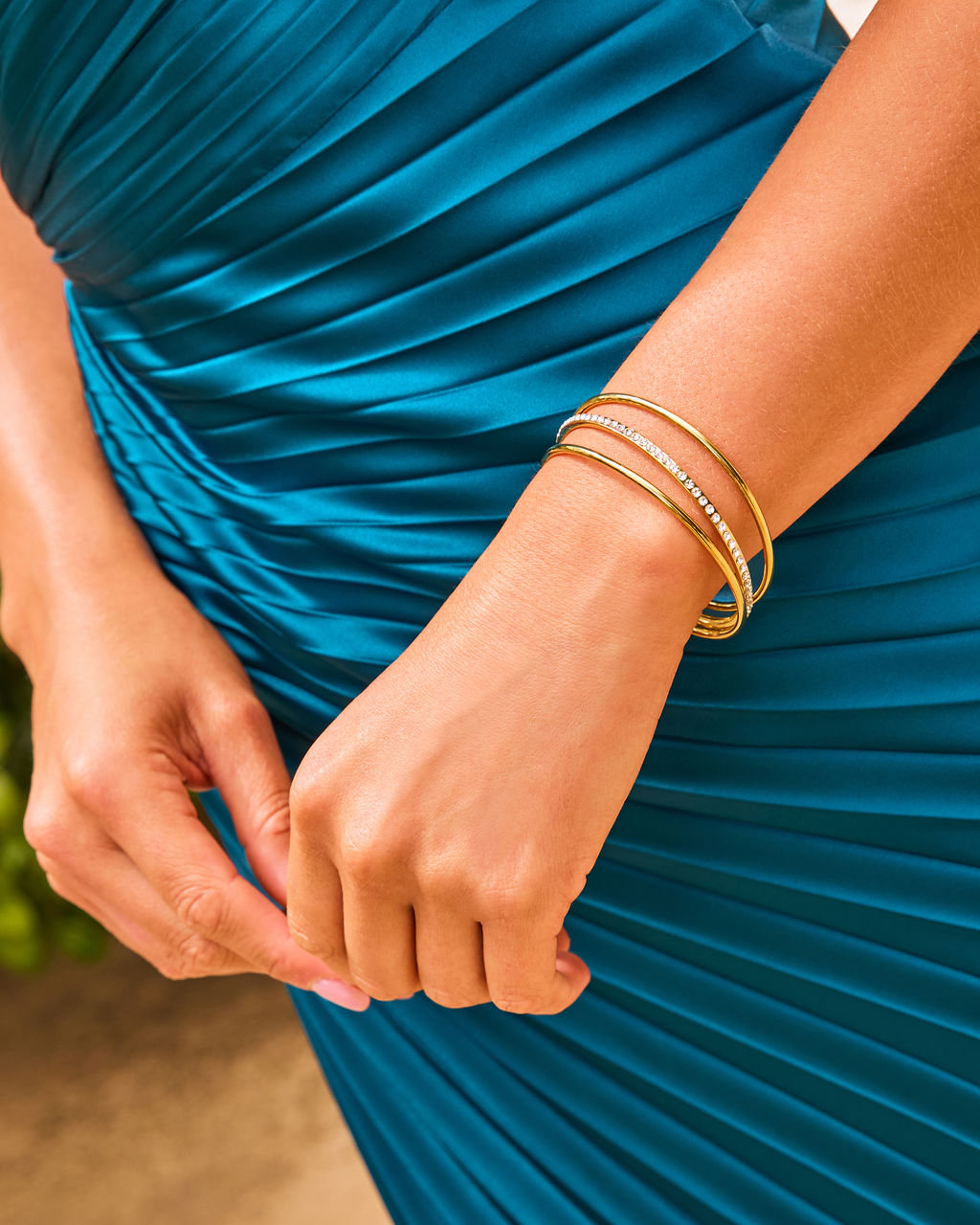 Evening Charm Bangle Bracelet Set