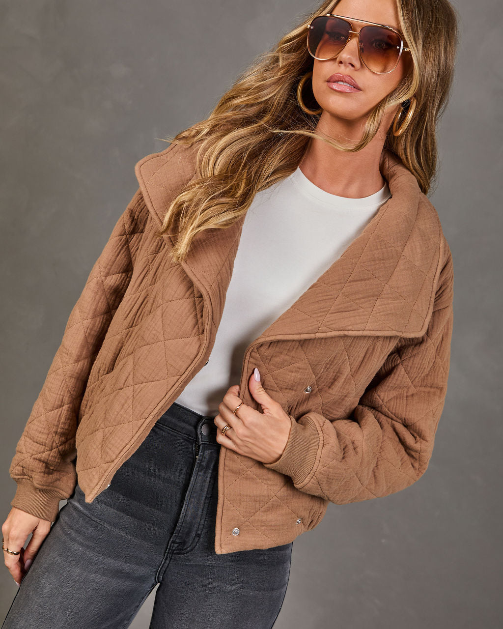 Honeyed Dreamer Cotton Quilted Jacket