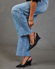 Jessy Vegan Leather Slingback Wedge Heel