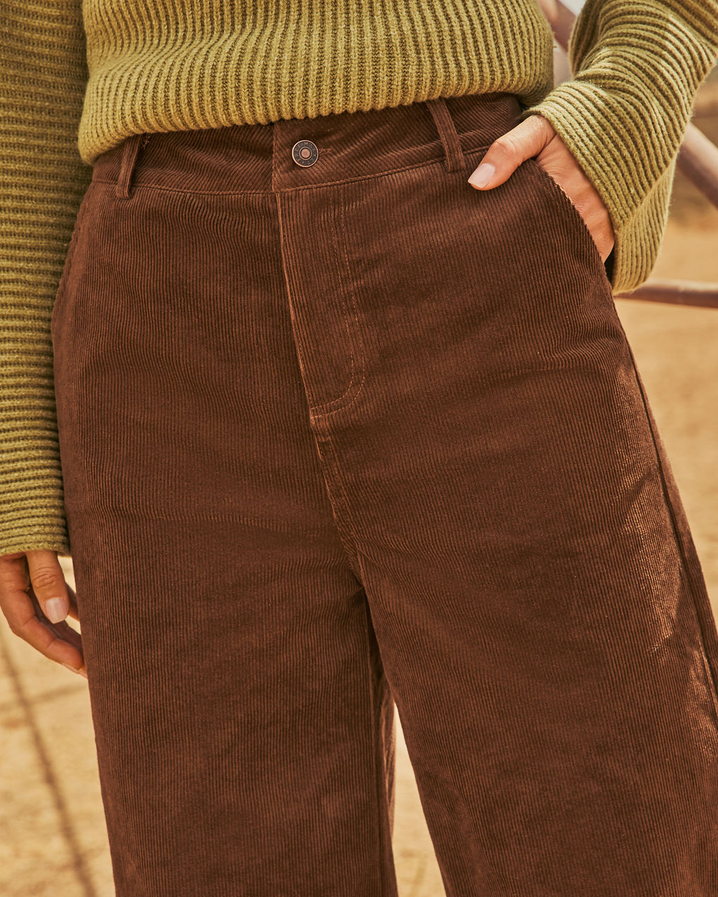 Autumn Charm Corduroy Wide Leg Pants