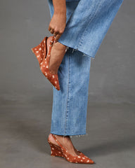 Jessy Doe Print Slingback Wedge Heel