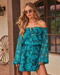 Frazia Floral Off the Shoulder Mini Dress