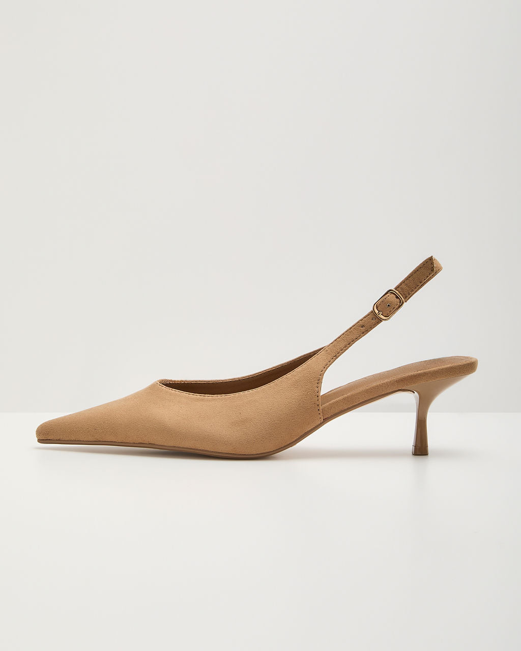 Penelope Faux Suede Slingback Heels