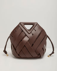 Marianna Woven Vegan Leather Crossbody Clutch