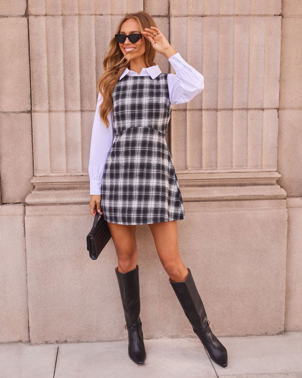 Fall Fever Plaid Mini Dress