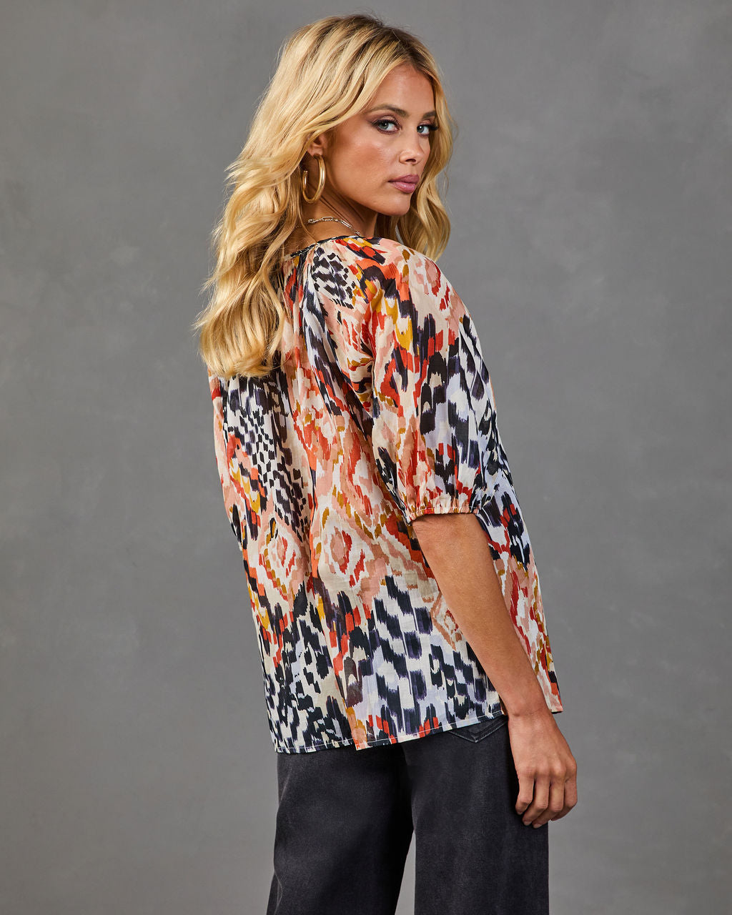 Ritual Society Abstract Print Blouse