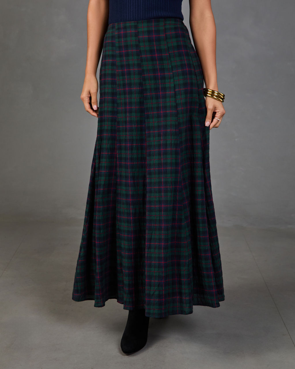 Darcey Plaid Maxi Skirt