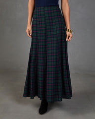 Darcey Plaid Maxi Skirt