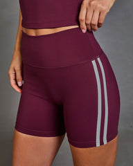 Motion Theory Contrast Stripe Biker Shorts