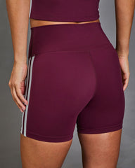 Motion Theory Contrast Stripe Biker Shorts