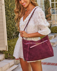 Noralyn Faux Suede Slouchy Shoulder Bag