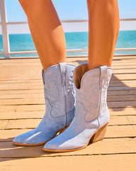 Mazie Faux Suede Embroidered Western Boot